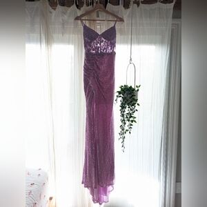 Purple Sequin Gown